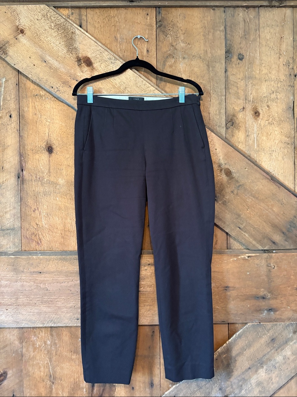 J. Crew Martie Black Cropped Ankle Pants Women Size 6 Tailored Trousers